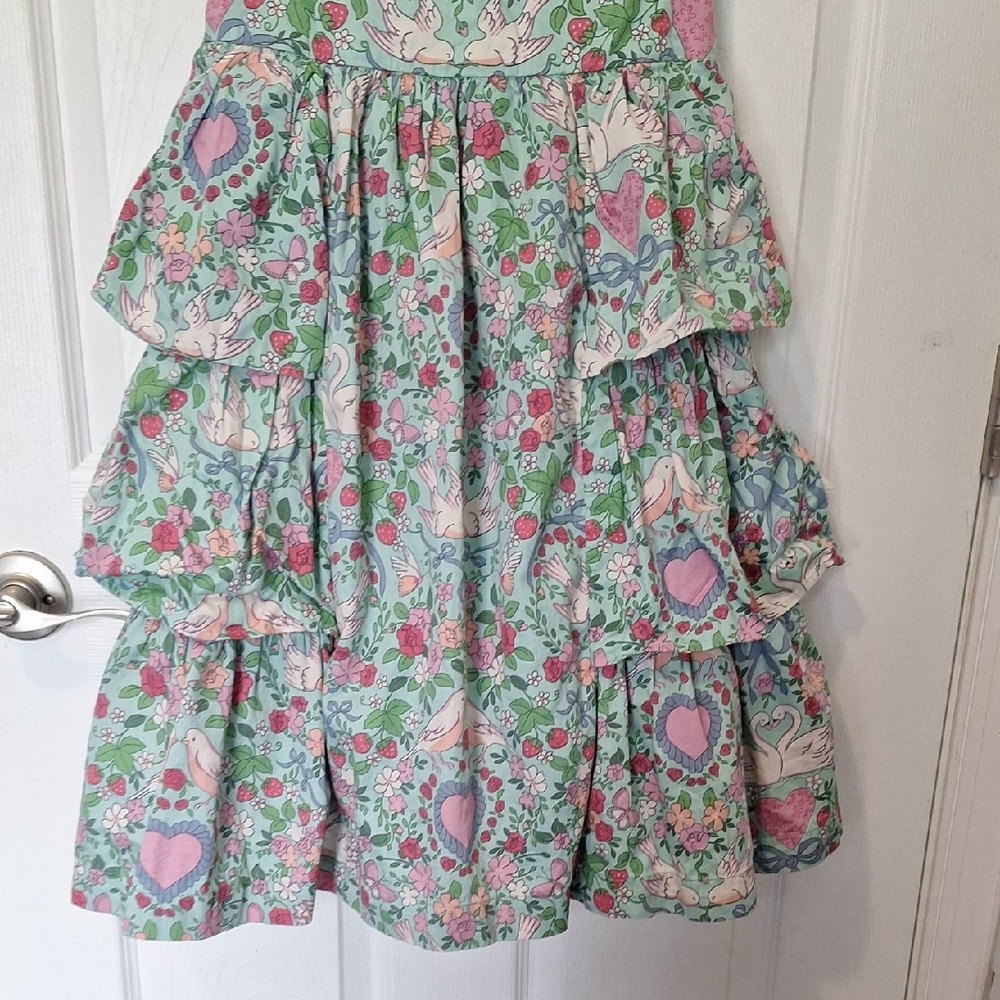 Boden Pastel Floral and Heart Pattern Dress - Picture 3 of 8
